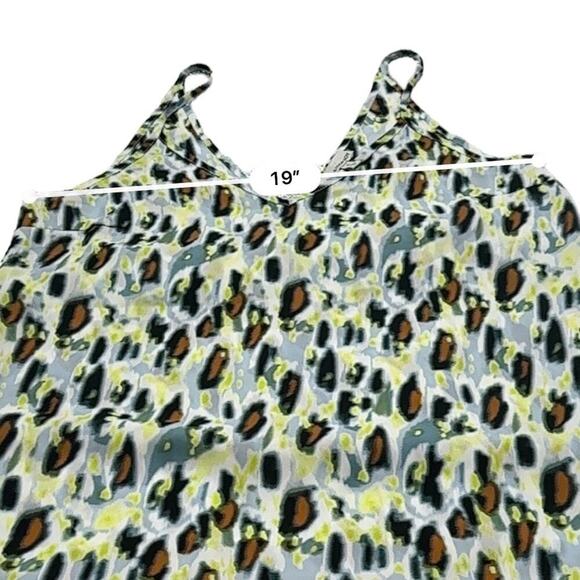 Evereve Allison Joy Mia Multicolor‎ Leopard Sleeveless V Neck Cami Tank Top Sz M - Picture 9 of 10